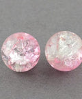 Spray Painted Crackle Glass Beads, Round, Pink, 6mm Spray Painted Crackle Glass Beads, Round, Pink, 6mm