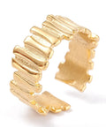 (SR7971-46GD) Ion Plating(IP) 304 Stainless Steel Cuff Rings  Golden about (17.1mm) (SR7971-46GD) Ion Plating(IP) 304 Stainless Steel Cuff Rings  Golden about (17.1mm)