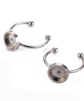 (SR7981S) 304 Stainless Steel Cuff Pad Ring Settings, 18mm (2 PCS) (SR7981S) 304 Stainless Steel Cuff Pad Ring Settings, 18mm (2 PCS)
