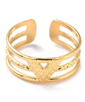 (SR8344-01G) Ion Plating(IP) Unisex 304 Stainless Steel Ring Golden 19mm (1 PC) (SR8344-01G) Ion Plating(IP) Unisex 304 Stainless Steel Ring Golden 19mm (1 PC)