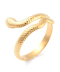(SR8675-08G) Ion Plating(IP) 304 Stainless Steel Snake Wrap Cuff Ring, Golden 17.3mm (1 PC) (SR8675-08G) Ion Plating(IP) 304 Stainless Steel Snake Wrap Cuff Ring, Golden 17.3mm (1 PC)