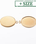 (ST5151-X) 304 Stainless Steel Cabochon Connector Settings, Oval, Golden (4 PCS) 304 Stainless Steel Cabochon Connector Settings, Oval, Golden Size: about 14mm wide, 24.5mm long, 1.5mm thick, tray: 18.5x13.5mm, hole: 2mm.