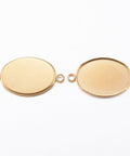 (ST5151-X) 304 Stainless Steel Cabochon Connector Settings, Oval, Golden (4 PCS) 304 Stainless Steel Cabochon Connector Settings, Oval, Golden Size: about 14mm wide, 24.5mm long, 1.5mm thick, tray: 18.5x13.5mm, hole: 2mm.