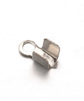 (ST6096A) 304 Stainless Steel Folding Crimp Ends, 3x6mm (20 PCS) 304 Stainless Steel Folding Crimp Ends, Stainless Steel Color Size: about 3mm wide, 6mm long, 2.5mm thick, hole: 1mm.