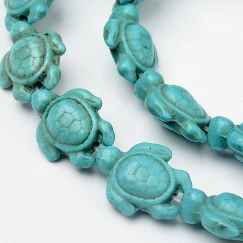 (ST6639A) Dyed Synthetic Turquoise Bead Strands, Tortoise, Turquoise Size: about 12mm wide, 15mm long Dyed Synthetic Turquoise Bead Strands, Tortoise, Turquoise Size: about 12mm wide, 15mm long, 6mm thick, hole: 1mm; about 28pcs/strand