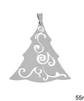 Stainless Steel New Year's Lucky Charm, Christmas Tree, 55mm Stainless Steel New Year's Lucky Charm, Christmas Tree, 55mm