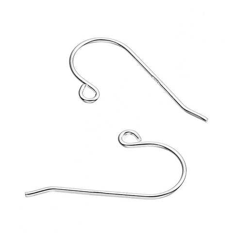 Sterling Silver 0,6mm Wire Hook Earring Supports Sterling Silver 0,6mm Wire Hook Earring Supports