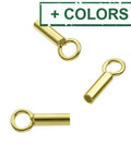 Sterling silver 1,2mm round end caps with ring Sterling silver 1,2mm round end caps with ring
