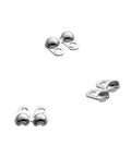 SILVER 925 (925-C22) Sterling silver 2mm beaded crimp covers with rings Sterling silver 2mm beaded crimp covers with rings