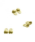 3 MICRON GOLD PLATED (925-C22-3GP) Sterling silver 2mm beaded crimp covers with rings Sterling silver 2mm beaded crimp covers with rings