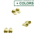 Sterling silver 2mm beaded crimp covers with rings Sterling silver 2mm beaded crimp covers with rings