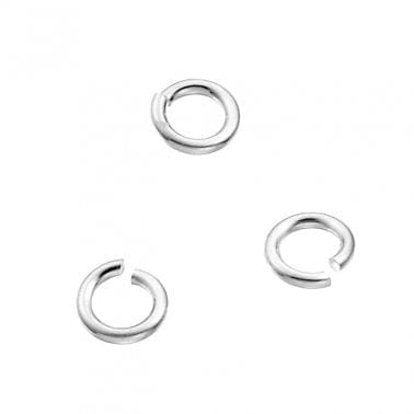 SILVER Sterling Silver 3,2mm Open Jump Rings 0,6mm Wire Sterling Silver 3,2mm Open Jump Rings 0,6mm Wire
