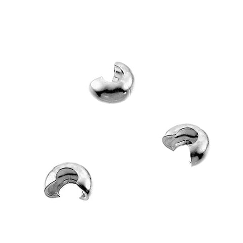 SILVER 925 (925-C24) Sterling silver 4,5mm crimp covers Sterling silver 4,5mm crimp covers