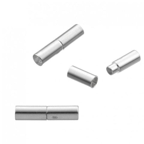 STERLING SILVER 4,6MM MAGNETIC BAYONET CLASPS HOLE 4,1MM  (1 SET) STERLING SILVER 4,6MM MAGNETIC BAYONET CLASPS HOLE 4,1MM  (1 SET)