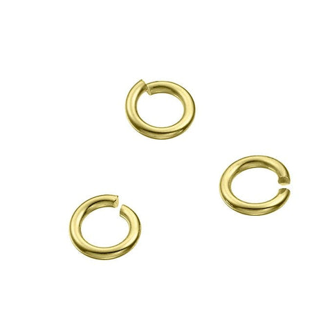 Sterling silver 5,5mm open jump rings 1mm wire. Gold Plated Sterling silver 5,5mm open jump rings 1mm wire. Gold Plated