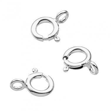 Silver 925 Sterling Silver 7mm Spring Ring Clasps Sterling Silver 7mm Spring Ring Clasps