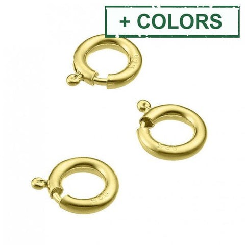 Sterling silver 7mm spring ring clasps without jump ring Sterling silver 7mm spring ring clasps without jump ring