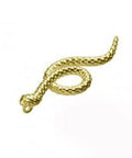 SILVER 925 - 3 MICRON GOLD PLATED Sterling Silver 925 8x25mm Textured Snake Pendant Charm Sterling Silver 925 8x25mm Textured Snake Pendant Charm