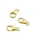 3 MICRON GOLD PLATED Sterling Silver 925 Carabiner Clasps 8.2mm Sterling Silver 925 Carabiner Clasps 8.2mm