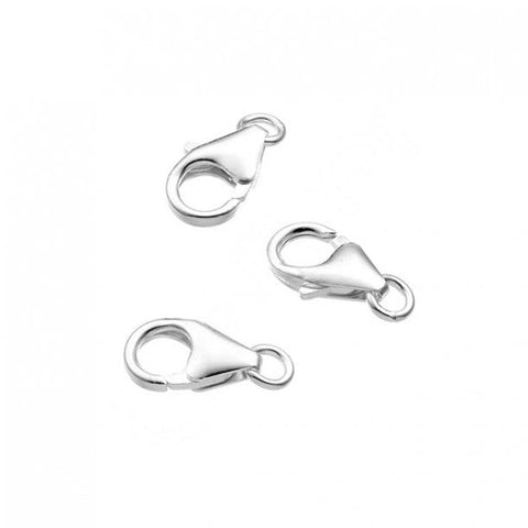 SILVER 925 Sterling Silver 925 Carabiner Clasps 8.2mm Sterling Silver 925 Carabiner Clasps 8.2mm