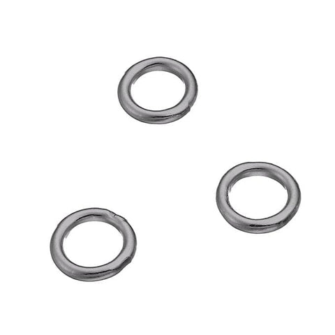 Sterling silver Closed 6mm rings 1mm wire. BLACK RHODIUM PLATED Sterling silver Closed 6mm rings 1mm wire. BLACK RHODIUM PLATED