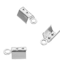 Sterling Silver Cord Ends with Ring, 3mm Sterling Silver Cord Ends with Ring, 3mm