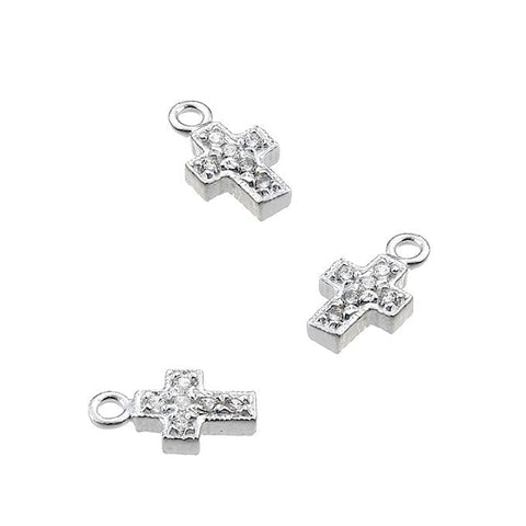 Sterling silver Crosses 6X8mm with zirconium 1 ring Sterling silver Crosses 6X8mm with zirconium 1 ring