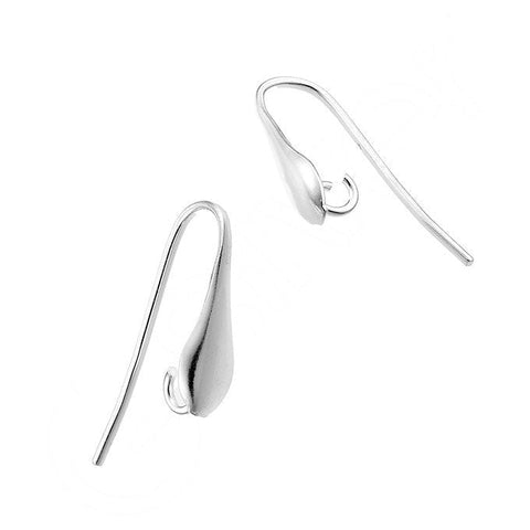SILVER 925 Sterling silver Drop ear hooks 20mm Sterling silver Drop ear hooks 20mm