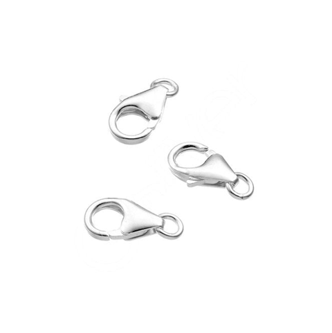 SILVER 925 (925-C26AR) Sterling silver Lobster claw clasps 7mm . Sterling silver Lobster claw clasps 7mm .