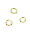 1 MICRON GOLD PLATED Sterling Silver Open Jump Rings, 4,4x0,7mm Sterling Silver Open Jump Rings, 4,4x0,7mm