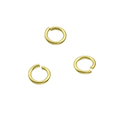 1 MICRON GOLD PLATED Sterling Silver Open Jump Rings, 4,4x0,7mm Sterling Silver Open Jump Rings, 4,4x0,7mm