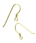 SILVER 925 / 1 MICRON GOLD PLATED Sterling Silver Spiral Earring Hooks Sterling Silver Spiral Earring Hooks