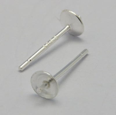 Sterling Silver Stud Earring Findings for Half Drilled Beads Sterling Silver Stud Earring Findings for Half Drilled Beads