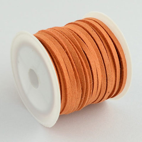 Suede 3mm 5m roll Orange (SU2-37) Suede 3mm 5m roll Orange