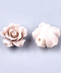 Synthetic Coral Beads, Dyed, Flower, Rosy Brown 12x7mm Synthetic Coral Beads, Dyed, Flower, Rosy Brown 12x7mm