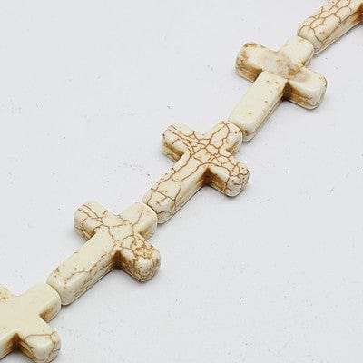 Synthetic Cross Beige (CR4159) Synthetic cross pendant