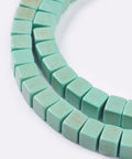 MEDIUM AQUAMARINE Synthetic Turquoise Bead Strands, Dyed, Cube, 4x4mm Synthetic Turquoise Beads Strands, Dyed, Cube