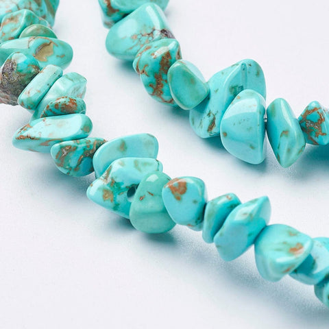 Synthetic Turquoise Beads, Dyed, Chips, Turquoise, 3~8mm Synthetic Turquoise Beads, Dyed, Chips, Turquoise, 3~8mm