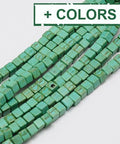 Synthetic Turquoise Beads, Dyed, Cube, 8x8mm Synthetic Turquoise Beads, Dyed, Cube, 8x8mm
