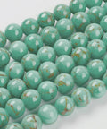 Synthetic Turquoise Beads, Dyed, Round, Dark Turquoise 6mm Synthetic Turquoise Beads, Dyed, Round, Dark Turquoise 6mm