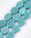 Synthetic Turquoise Beads Strands, Dyed, Leaf, Turquoise 13~14mm Synthetic Turquoise Beads Strands, Dyed, Leaf, Turquoise 13~14mm