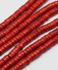 Synthetic Turquoise Heishi Beads, Dyed, 8mm Synthetic Turquoise Beads Strands, Heishi Beads, Dyed, Flat Round/Disc, FireBrick Size: about 8mm in diameter, 4mm thick, hole: 1mm, about 110pcs/strand, 15.75".