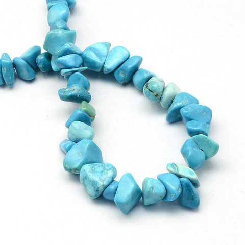 Synthetic Turquoise Stone Bead Strands, Chip, Turquoise 8~18mm Synthetic Turquoise Stone Bead Strands, Chip, Turquoise 8~18mm