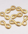 (TB4466) Infinity Links (10 pieces) Tibetan Style Infinity Alloy Links, Lead Free & Nickel Free, Golden Size: about 10mm long, 25mm wide, 2.5mm thick, hole: 7x4mm