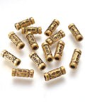 (TB5889) Tibetan Style Beads, Antique Golden Color, Tube Size: about 5mm in diameter, 13mm (20PCS) Tibetan Style Beads, Antique Golden Color, Lead Free & Nickel Free & Cadmium Free, Tube Size: about 5mm in diameter, 13mm long, hole: 3mm