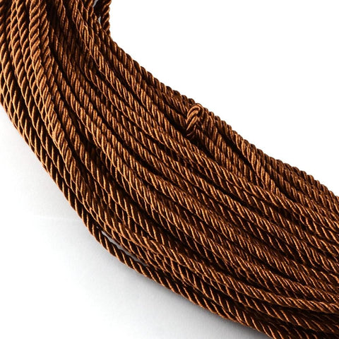 (TC4320B) Polyester Cord, with Cotton Cords inside, SaddleBrown 8MM ​​Polyester Cord, with Cotton Cords inside, SaddleBrown