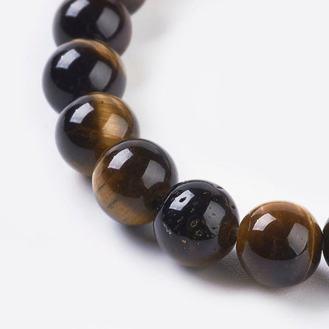 (TE4307) Natural Tiger Eye Beads Strands, Round 6MM (1 STR) Natural Tiger Eye Beads Strands, Round Size: about 6mm in diameterm, hole: 1mm; about 31pcs/strand, 8".