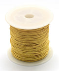 (TH5468) Nylon Thread, with Metallic Cords, Gold 1.0mm in diameter Nylon Thread, with Metallic Cords, Gold Size: about 1.0mm in diameter; about 100m/roll.