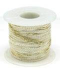(TH5469A-X) Nylon Thread with Metallic Cord, White Size: about 1~1.5mm in diameter Nylon Thread with Metallic Cord, White Size: about 1~1.5mm in diameter, about 100m/roll.