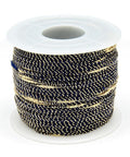 (TH5469C-X) Nylon Thread with Metallic Cord, Black Size: about 1~1.5mm in diameter Nylon Thread with Metallic Cord, Black Size: about 1~1.5mm in diameter, about 100m/roll.